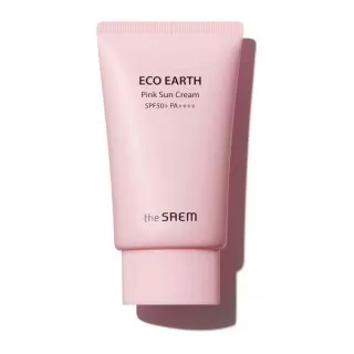 the SAEM ECO EARTH Крем солнцезащитный, с каламином, SPF 50+ PA++++ | 50мл | ECO EARTH Pink Sun Cream, SPF 50+ PA++++