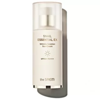 the SAEM Snail Essential EX Крем солнцезащитный для лица с муцином улитки SPF50+ PA++++ | 40мл | Snail Essential EX Wrinkle Solution Sun Cream SPF50+ PA++++