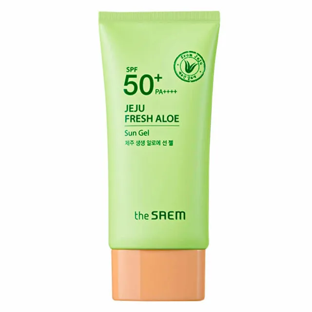 the SAEM Jeju Fresh Aloe Солнцезащитный гель SPF50+ PA++++ | 50г | Jeju Fresh Aloe Sun Gel SPF 50+ PA++++
