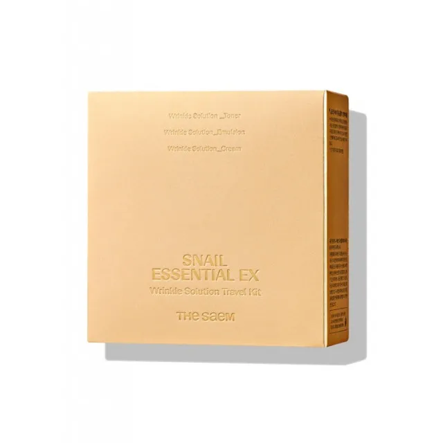 the SAEM Snail Essential EX Набор антивозрастной, против морщин с коллагеном и муцином улитки | 31мл+31мл+10мл | Snail Essential EX Wrinkle Solution Travel Kit