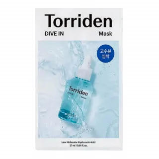 Torriden DIVE IN Тканевая маска для глубокого увлажнения | 27мл | DIVE IN Low Molecular Hyaluronic Acid Mask