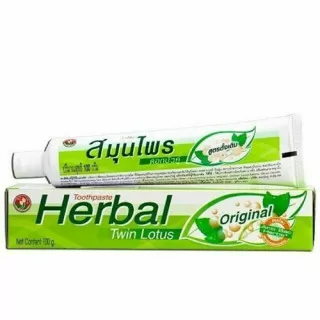 Twin Lotus Зубная паста тайская растительная | 30г | Herbal Original Toothpaste