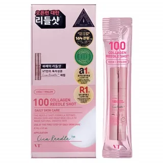 VT REEDLE SHOT 100 COLLAGEN Бустер-сыворотка с микроиглами и коллагеном, 2мл | VT COLLAGEN REEDLE SHOT 100