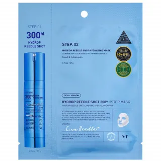VT REEDLE SHOT 300hL HYDROP Маска с микроиглами двухступенчатая, увлажняющая, 1.5г+27г | VT HYDROP REEDLE SHOT 300hL 2 Step Hydrating Mask