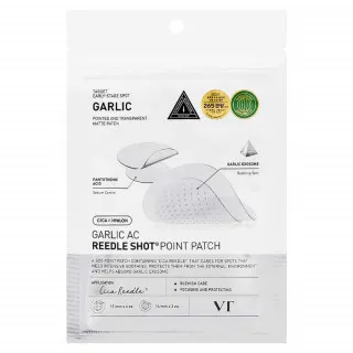 VT GARLIC AC Патчи от акне с микроиглами и чесноком, 9шт (3*14мм + 6*17мм) | VT GARLIC AC REEDLE SHOT Point Patch