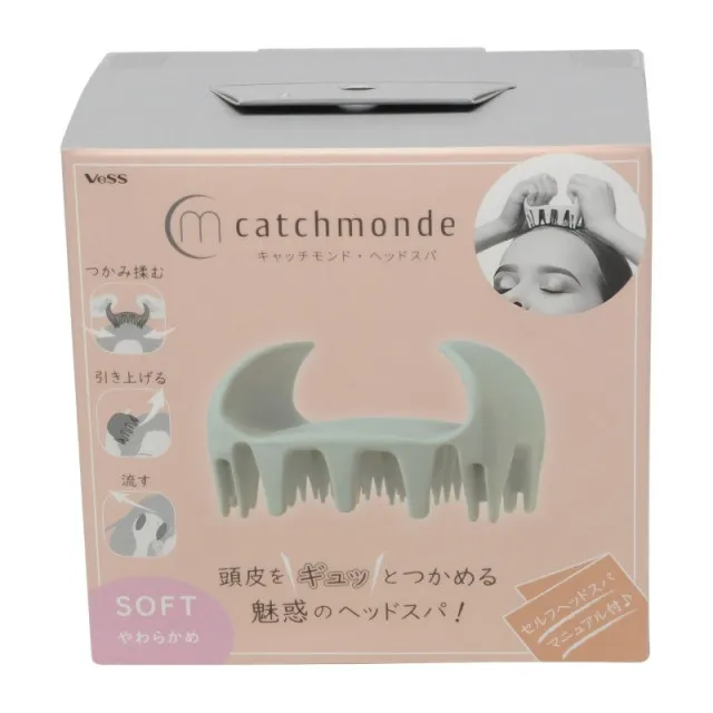 VeSS Catchmonde Массажер ручной для кожи головы, мягкий, цвет зеленый / VeSS Catchmonde Head SPA Brush, Soft, CAT-1400 GR