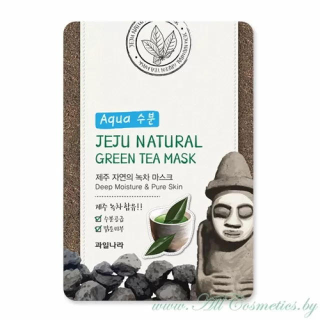 WELCOS Jeju Natural Маска для лица, с экстрактом зеленого чая | 20мл | Jeju Natural Green Tea Mask