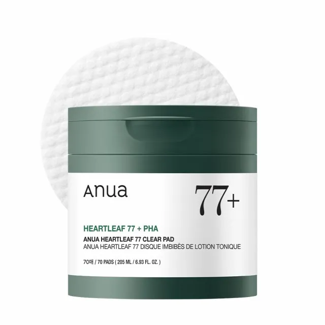 Anua Heartleaf 77 Пэды отшелушивающие на основе экстракта хауттюйнии и PHA-кислоты, 70шт(160мл) | Heartleaf 77 Clear Pad