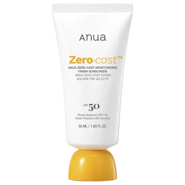 Anua Солнцезащитный крем SPF50+ PA++++ увлажняющий, 50мл | Zero-cast Moisturizing Finish Sunscreen SPF50+ PA++++