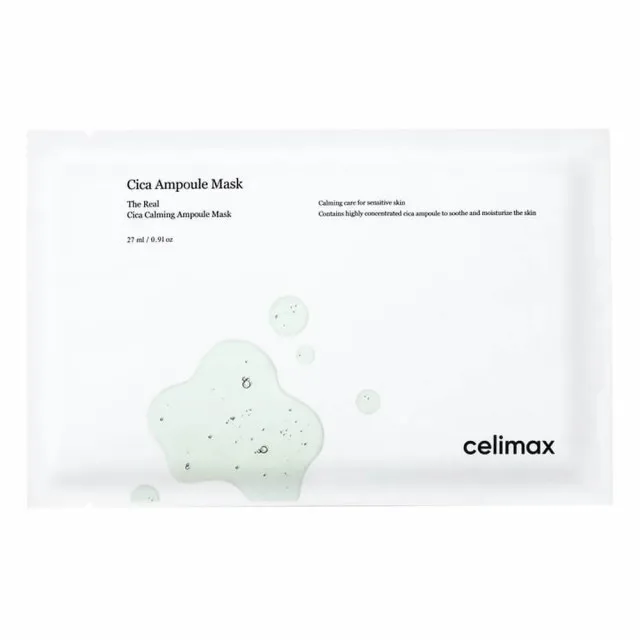 celimax Cica Маска тканевая успокаивающая на основе центеллы | 27мл | The Real Cica Calming Ampoule Mask