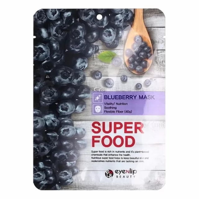 eyenlip Super Food Маска тканевая c экстрактом черники | 23мл | Super Food Mask Blueberry