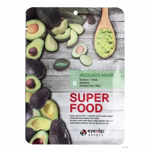 eyenlip Super Food Маска тканевая c экстрактом авокадо | 23мл | Super Food Mask Avocado