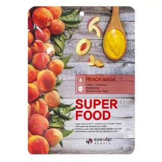 eyenlip Super Food Маска тканевая c экстрактом персика | 23мл | Super Food Peach Mask