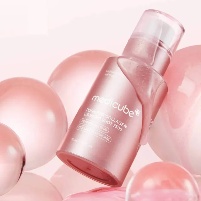 medicube PDRN Сыворотка с микроиглами и ПДРН, интенсивно омолаживающая | 30мл | PDRN Pink Collagen Exosome Shot Serum 7500