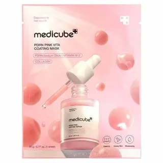 medicube PDRN Маска тканевая с ПДРН для сияния кожи | 22г | PDRN Pink Vita Coating Mask