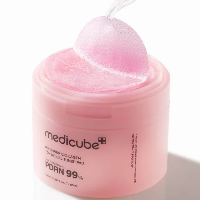 medicube PDRN Тонер-пэды гелевые с ПДРН и коллагеном | 70шт(120мл) | PDRN Pink Collagen Toning Gel Toner Pad