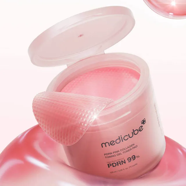 medicube PDRN Тонер-пэды гелевые с ПДРН и коллагеном | 70шт(120мл) | PDRN Pink Collagen Toning Gel Toner Pad