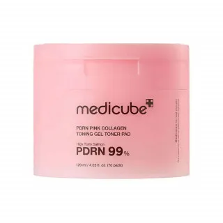 medicube PDRN Тонер-пэды гелевые с ПДРН и коллагеном | 70шт(120мл) | PDRN Pink Collagen Toning Gel Toner Pad