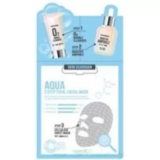 Secret A SKIN GUARDIAN Маска для лица, трехшаговая, AQUA увлажнение кожи | 1*(2+2+25)мл | Secret A SKIN GUARDIAN 3 step Total Facial Mask kit, AQUA