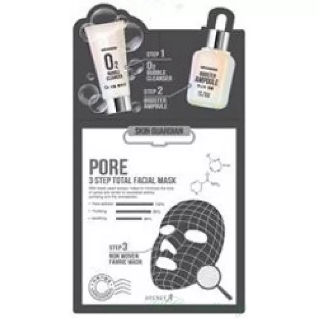 Secret A SKIN GUARDIAN Маска для лица, трехшаговая, PORE уход за порами | 1*(2+2+25)мл | Secret A SKIN GUARDIAN 3 step Total Facial Mask kit, PORE