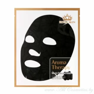 ROYAL SKIN Маска для лица, с древесным углем, очищающая, сужающая поры | 25г | Aroma Therapy Black Charcoal Mask