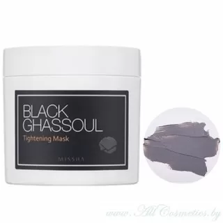 MISSHA BLACK GHASSOUL Маска минеральная для очистки и сужения пор, с марокканской глиной | 95г | BLACK GHASSOUL Tightening Mask