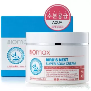 WELCOS BIOmax Крем для кожи лица, с экстрактом ласточкиного гнезда, интенсивно увлажняющий | 100г | BIOmax Bird's Nest Super Aqua Cream