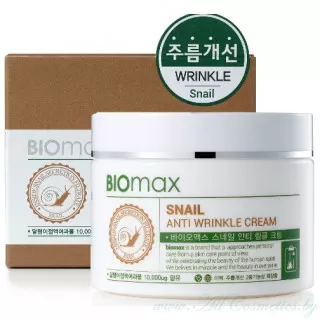 WELCOS BIOmax Крем для кожи лица, с экстрактом слизи улитки, против морщин | 100г | BIOmax Snail Anti Wrinkle Cream