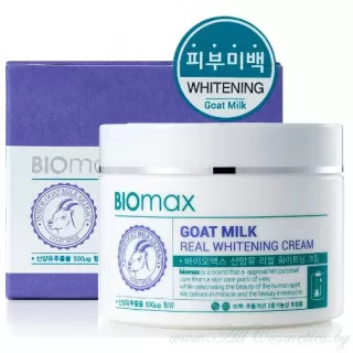 WELCOS BIOmax Крем для кожи лица, с экстрактом козьего молока, интенсивно отбеливающий | 100г | BIOmax Goat Milk Real Whitening Cream