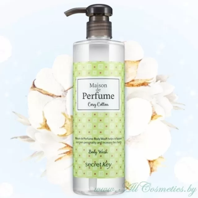 Secret Key Maison de Perfume Гель для душа, Cosy Cotton, парфюмированный изысканными французскими ароматами | 500мл | Maison de Perfume Body Wash, Cosy Cotton