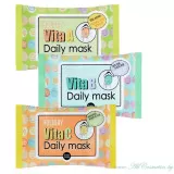 Holika Holika Holiday Vita Маска тканевая, для лица, с витамином А (против морщин) | 10шт | Holiday Vita A Daily Mask