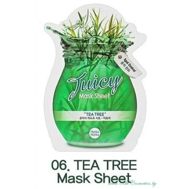 Holika Holika Juicy Маска тканевая для лица, TEA TREE - Чайное дерево | 20мл | Juicy Mask Sheet