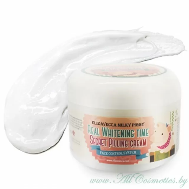 Elizavecca Milky Piggy Пилинг-крем для лица с АНА и ВНА кислотами | 100г | Milky Piggy Real Whitening Time Secret Pilling Cream