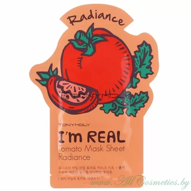 TONY MOLY Im REAL Маска тканевая, Tomato – Томат | 21г | TONYMOLY I m REAL Mask Sheet