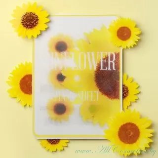 KOCOSTAR FLOWER Маска слайс (цветки), Подсолнух | 20мл | FLOWER Mask Sheet, SUNFLOWER