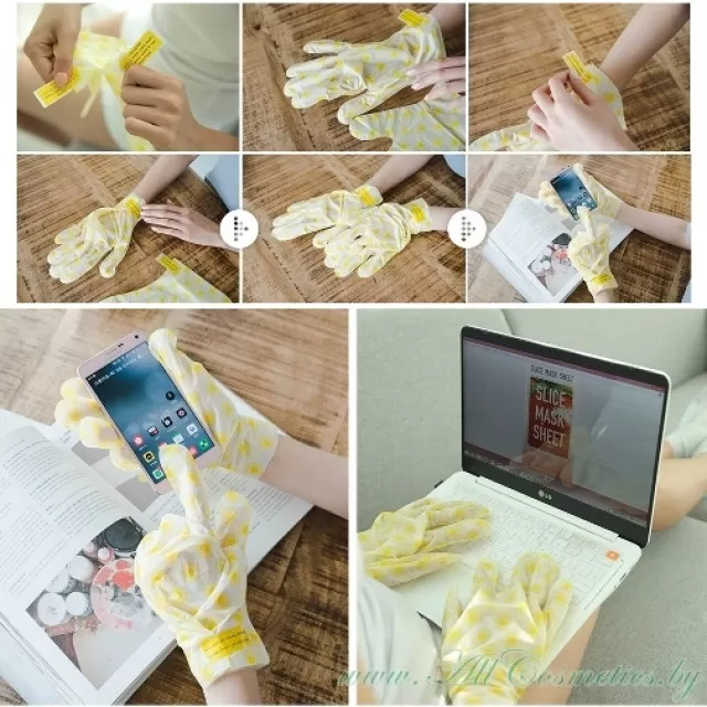 KOCOSTAR Hand Увлажняющая маска-уход для рук, Yellow | 1пара*16мл | Hand Moisture Pack, Yellow