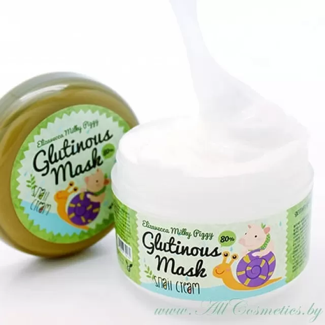 Elizavecca Milky Piggy Крем-маска на основе улиточного секрета 80% | 100г | Milky Piggy Glutinous Mask 80% Snail Cream