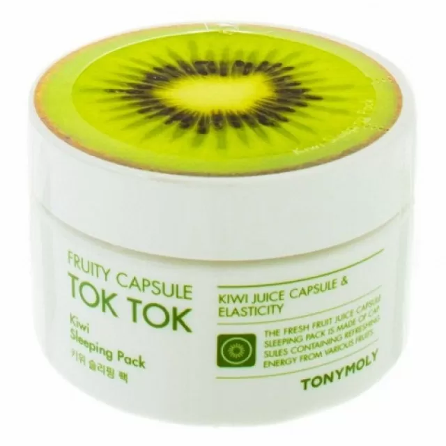 TONY MOLY Fruity Capsule Tok Tok Маска ночная | 80мл | Fruity Capsule Tok Tok Sleeping Pack Kiwi