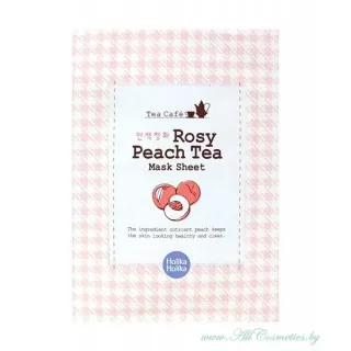 Holika Holika Tea Cafe Маска тканевая, для лица, Персик | Tea Cafe Mask Sheet, Rosy Peach