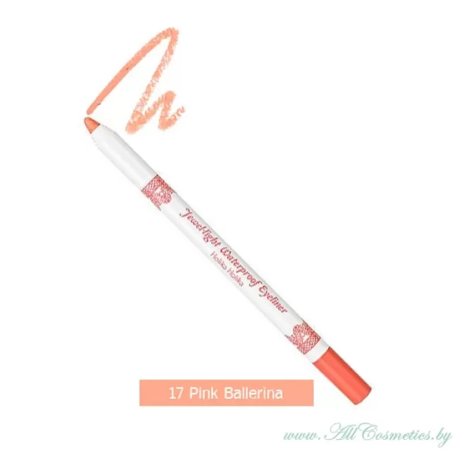 Holika Holika Jewel Light Водостойкий карандаш для глаз, No.17 Pink Ballerina – матовый персиковый | 2,2г | Waterproof Eyeliner Spring Limited