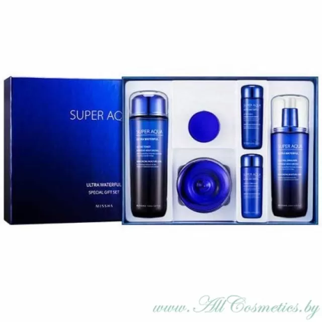 MISSHA SUPER AQUA Ultra Waterful Набор ультраувлажняющий, для кожи лица (тоник, эмульсия, крем) | 1*(150+130+80+30+30+10мл) | SUPER AQUA Ultra Waterful Special Gift Set II