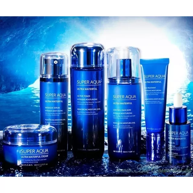 MISSHA SUPER AQUA Ultra Waterful Набор ультраувлажняющий, для кожи лица (тоник, эмульсия, крем) | 1*(150+130+80+30+30+10мл) | SUPER AQUA Ultra Waterful Special Gift Set II