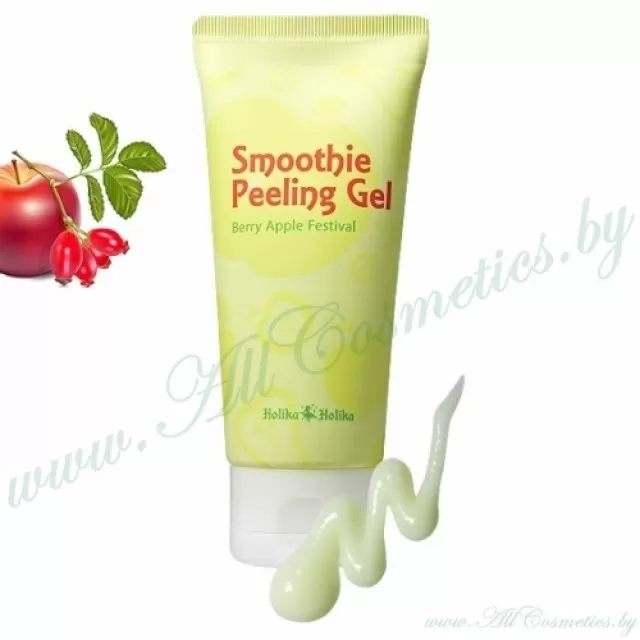 Holika Holika Smoothie Peeling Пилинг-гель для лица, смягчающий, Яблоко | 120мл | Smoothie Peeling Gel Berry Apple Festival