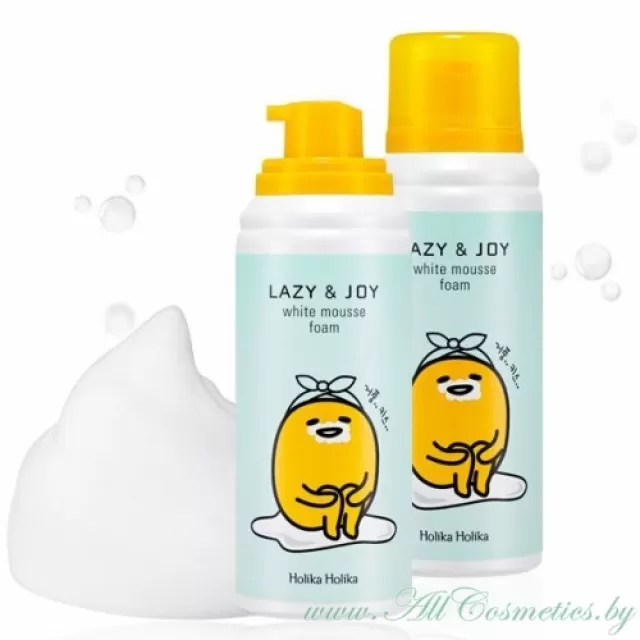 Holika Holika gudetama LAZY and JOY Пенка-мусс для умывания | 120мл | gudetama Sanrio LAZY and JOY white mousse foam