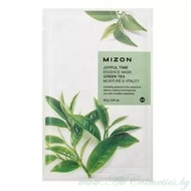MIZON JOYFUL TIME Маска для лица, Green Tea - Зеленый чай | 23г | JOYFUL TIME Essence Mask, Green Tea