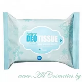 подарок: Holika Holika So Cool Deo Perfume Tissue-Powder Освежающие салфетки для предотвращения потоотделения,120мл (20шт)