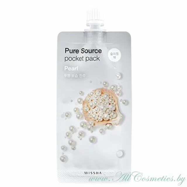 MISSHA Pure Source Ночная маска, Жемчуг | 10мл | Pure Source Pocket Pack, Pearl