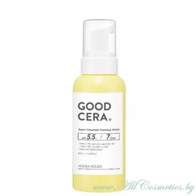 Holika Holika GOOD CERA Пенка очищающая и увлажняющая, с керамидами | 160мл | GOOD CERA Super Ceramide Foaming Wash