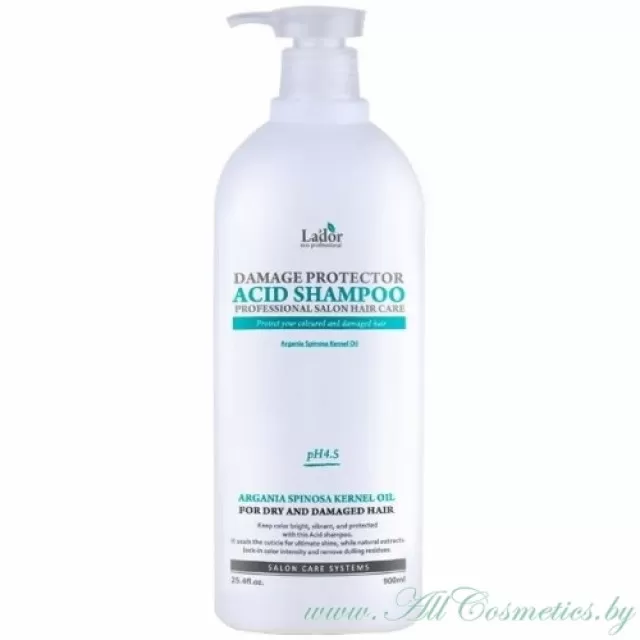 Lador Шампунь кислотный (безщелочной), с аргановым маслом, pH 4.5 | 900мл | Damage Protector Acid Shampoo