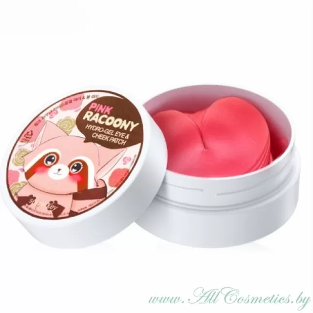 Secret Key Racoony Гидрогелевые патчи, для кожи вокруг глаз и щек | 60шт | Pink Racoony Hydro Gel Eye and Cheek Patch